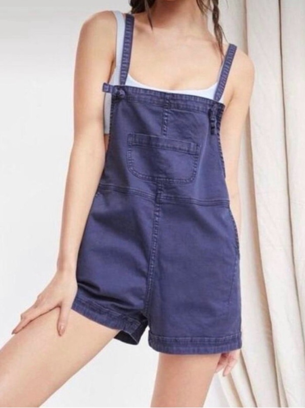 Anthropologie Pilcro Navy Everyday Shortalls